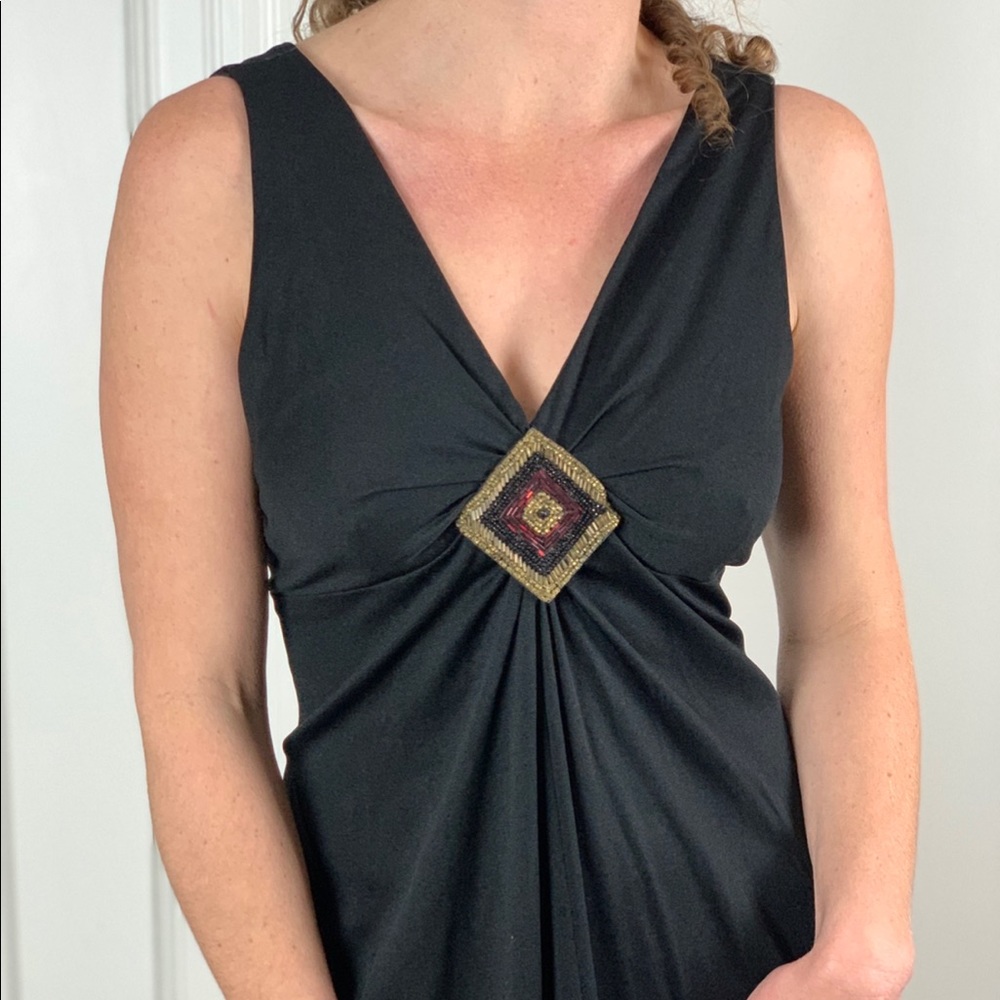 Black Maxi w Beaded Detail